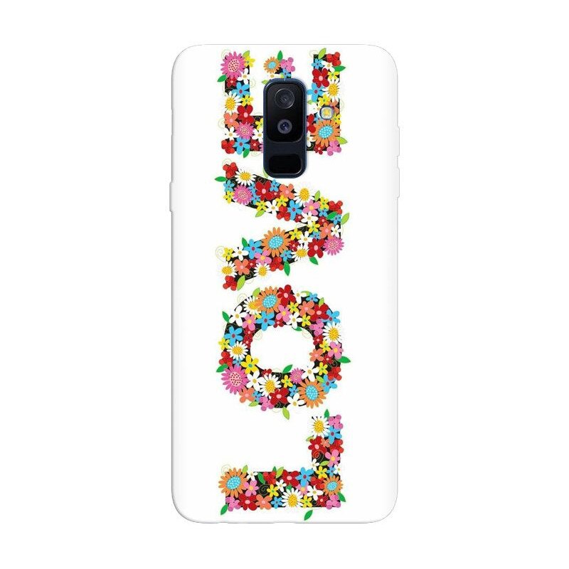 Husa silicon pentru Samsung Galaxy J8 2018, Love Made By Flowers