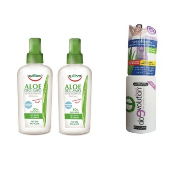 Set 2 deodorante ALOE DEO-VAPO + Aloevolution DEOEPIL - CADOU, 2 flacoane x 75 ml, 1 flacon 50 ml Set 2 deodorante ALOE DEO-VAPO + Aloevolution DEOEPIL - CADOU, 2 flacoane x 75 ml, 1 flacon 50 ml