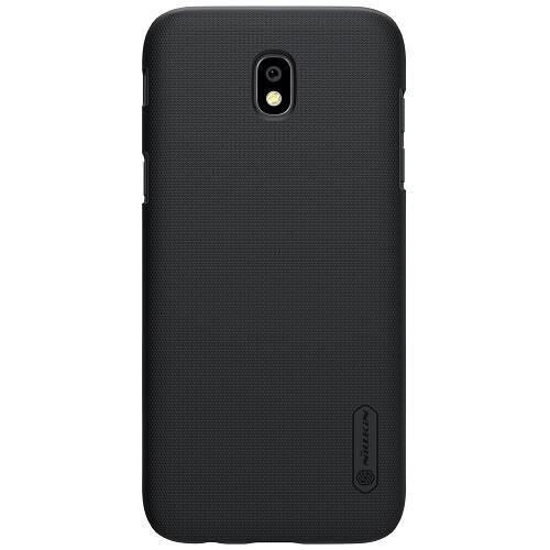 Husa Nillkin Super Frosted Shield Neagra + Folie Sticla Pentru Samsung Galaxy J3 J330 (2017)