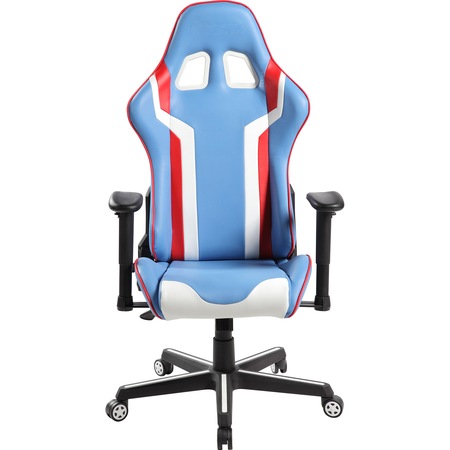 Scaun gaming Kring Yudi, Albastru/Alb/Rosu