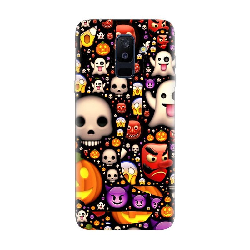 Husa silicon pentru Samsung Galaxy J8 2018, Emoji Mess