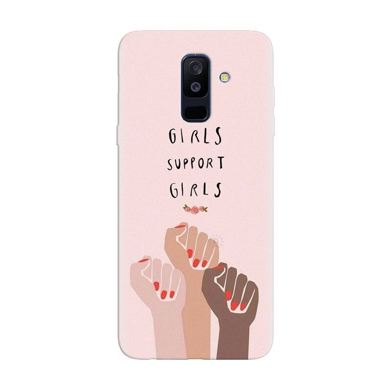 Husa silicon pentru Samsung Galaxy J8 Plus 2018, Girls Supportgirls