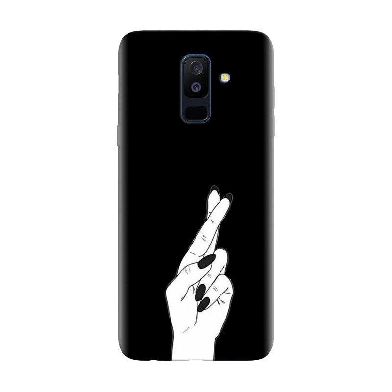 Husa silicon pentru Samsung Galaxy J8 2018, Finger Cross