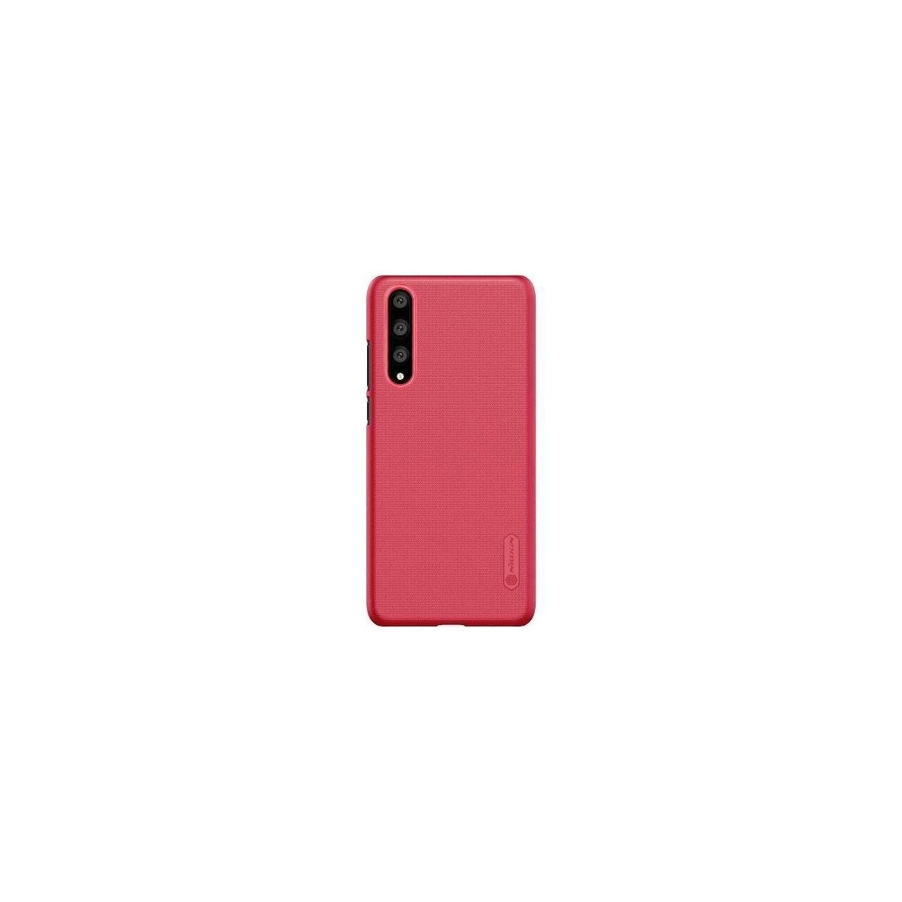 Husa Nillkin Super Frosted Shield Rosie + Folie Sticla Pentru Huawei P20 Pro