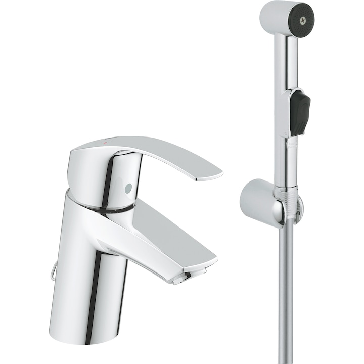 Смесител за умивалник Grohe Eurosmart + Хигиенен душ, Хром
