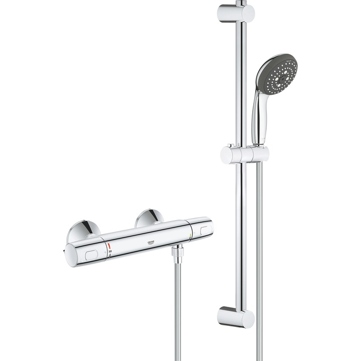 Комплект душ батерия Grohe Trend 10, 1/2'', Включена душ слушалка, Регулируем, 3 функции, ShockProof, Против варовик, Хром