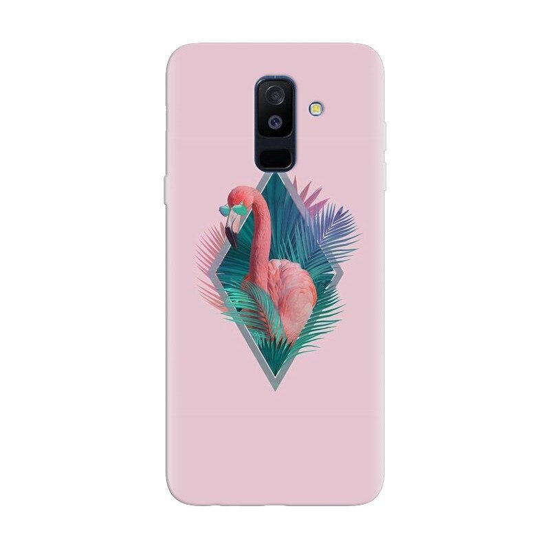 Husa silicon pentru Samsung Galaxy J8 Plus 2018, Flamingo With Sunglass