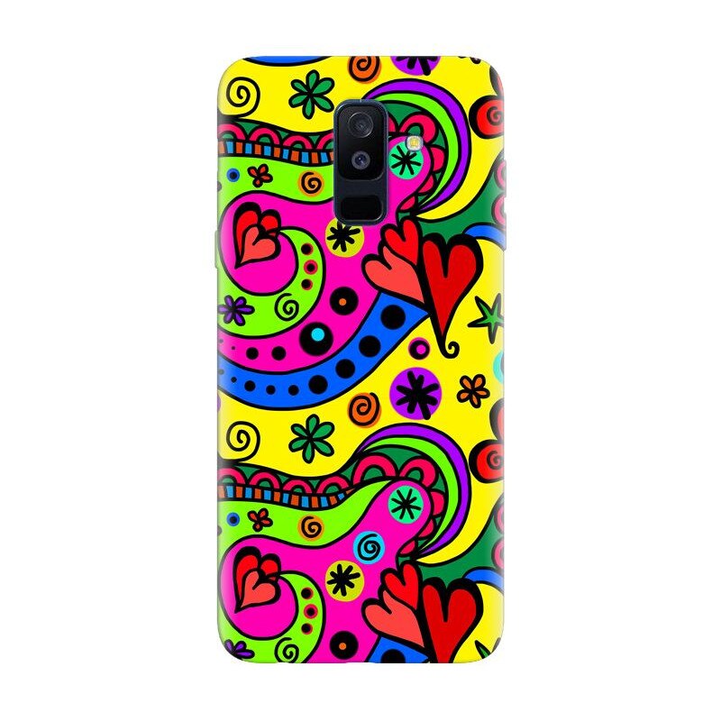 Husa silicon pentru Samsung Galaxy J8 2018, Heart Color