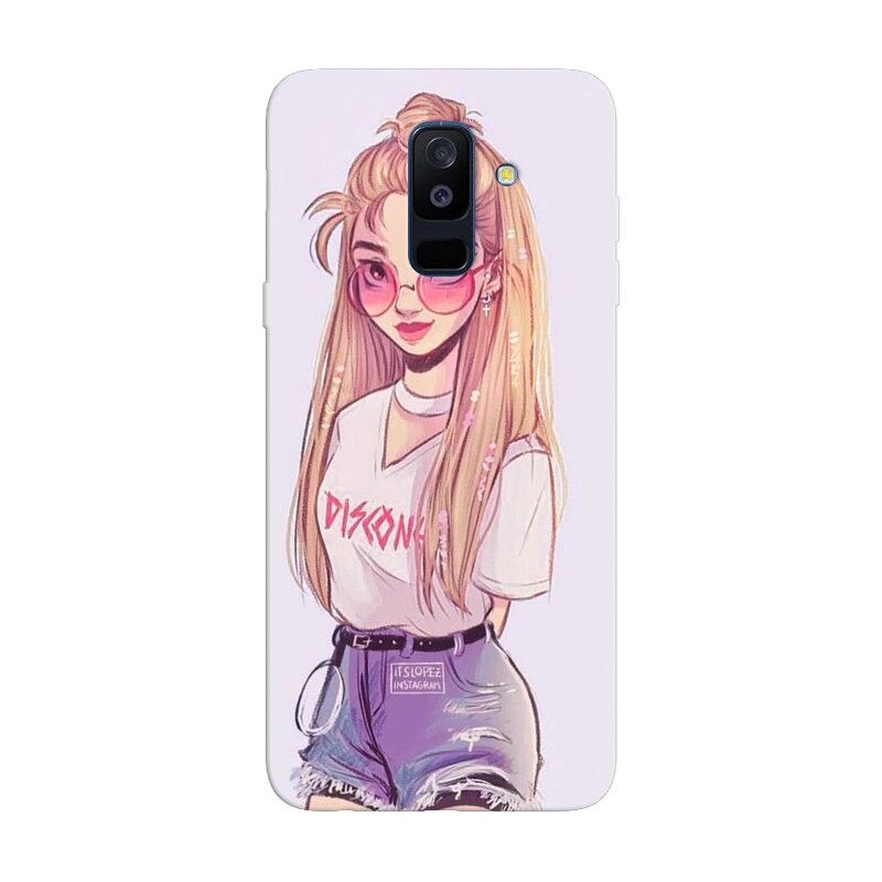 Husa silicon pentru Samsung Galaxy J8 Plus 2018, Girl Look
