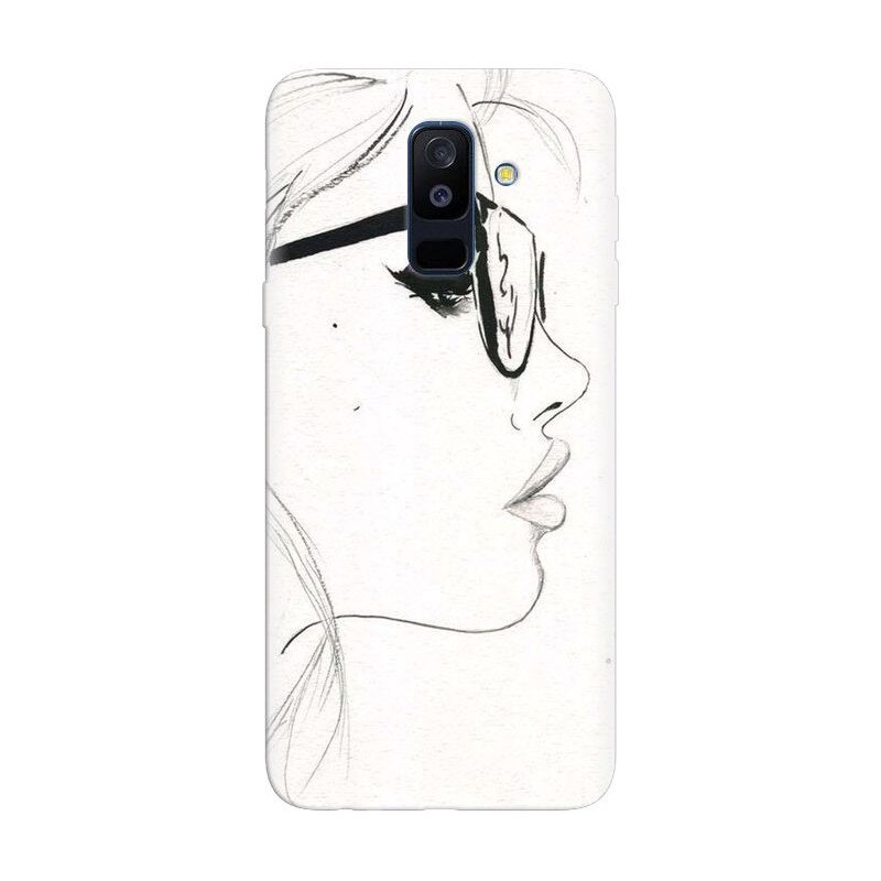 Husa silicon pentru Samsung Galaxy J8 Plus 2018, Girl Face
