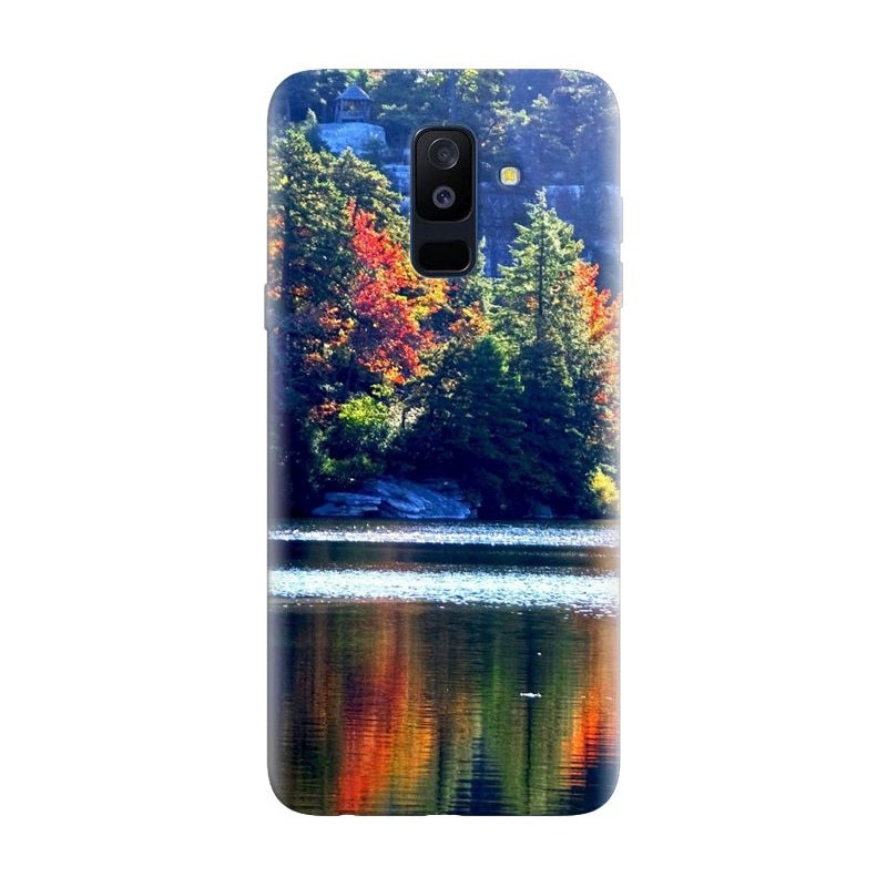 Husa silicon pentru Samsung Galaxy J8 Plus 2018, Lake Minnewaska Autumn