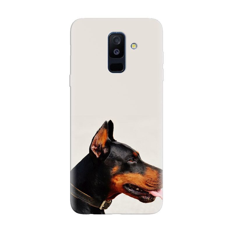Husa silicon pentru Samsung Galaxy J8 Plus 2018, Doberman