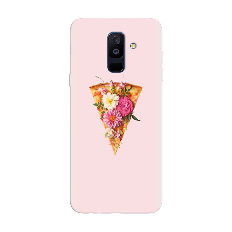 Husa silicon pentru Samsung Galaxy J8 Plus 2018, Flower Pizza