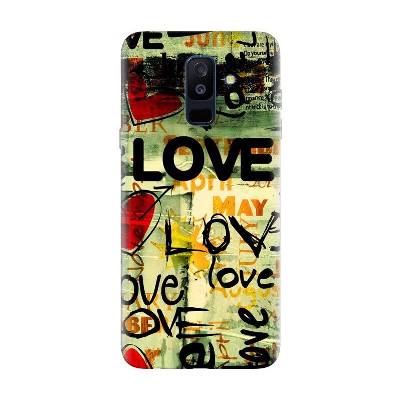 Husa silicon pentru Samsung Galaxy J8 Plus 2018, Love Artwork