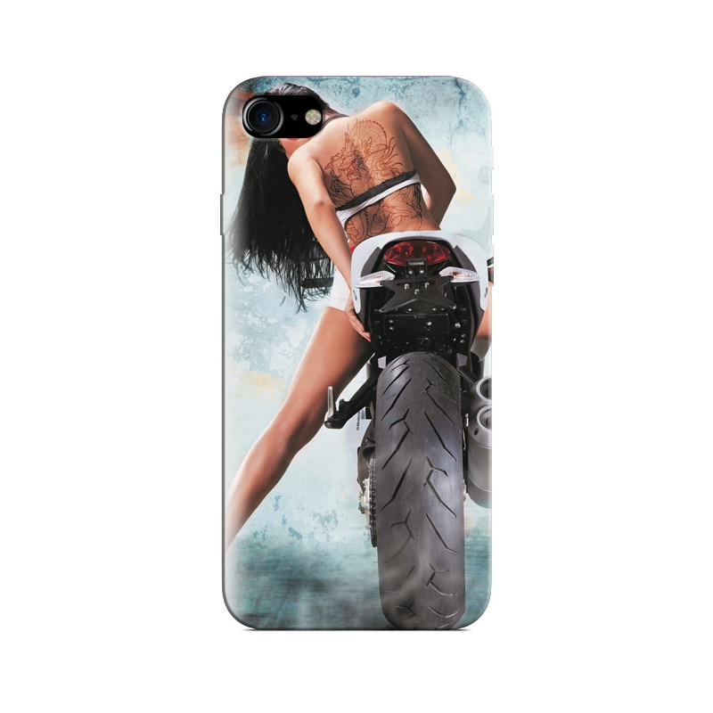 Husa Iphone 8 Backless Hot Girl Riding Bike Cool