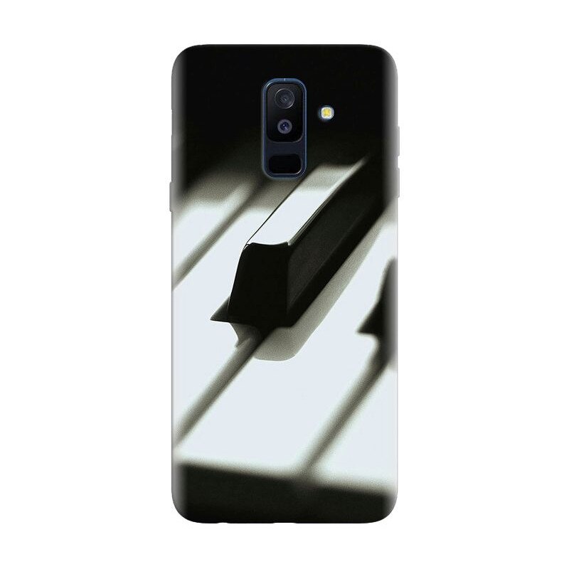 Husa silicon pentru Samsung Galaxy J8 Plus 2018, Piano Key Close Up Macro