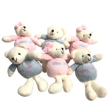 Set 6 buc ursuleti din plus roz si albastru , 16 x 9 cm Set 6 buc ursuleti din plus roz si albastru , 16 x 9 cm
