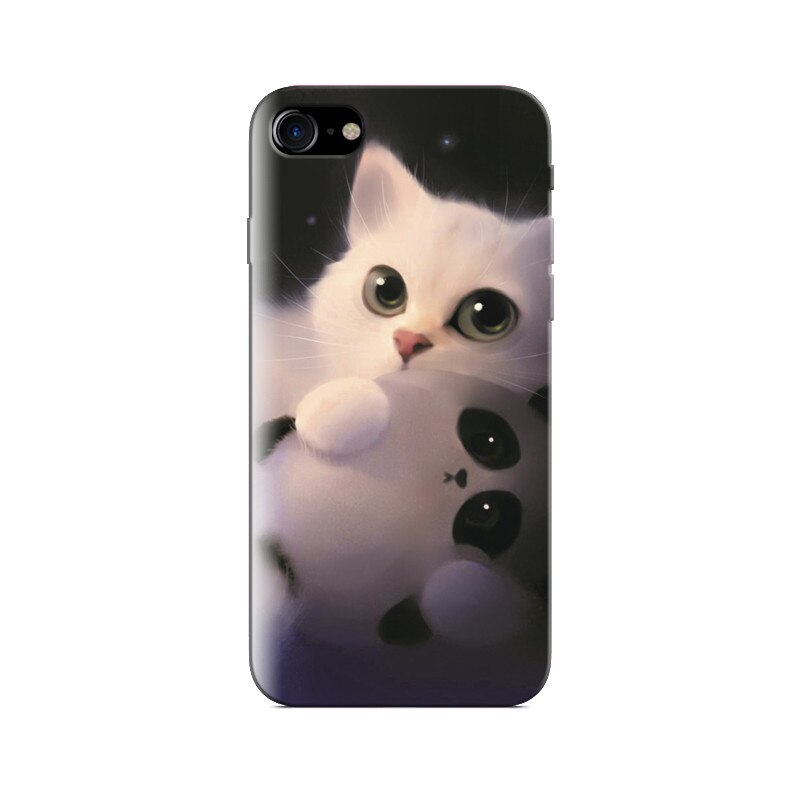 Husa Iphone 5s Beautiful Art Of White Cat And Panda Hqs