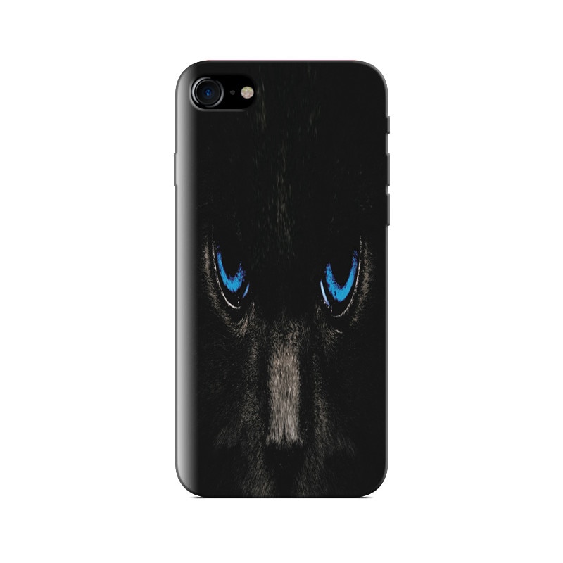 Husa Iphone 8 Black Cat With Blue Eyes