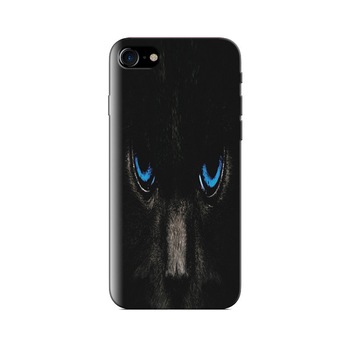 Husa Iphone 7 Black Cat With Blue Eyes Husa Iphone 7 Black Cat With Blue Eyes