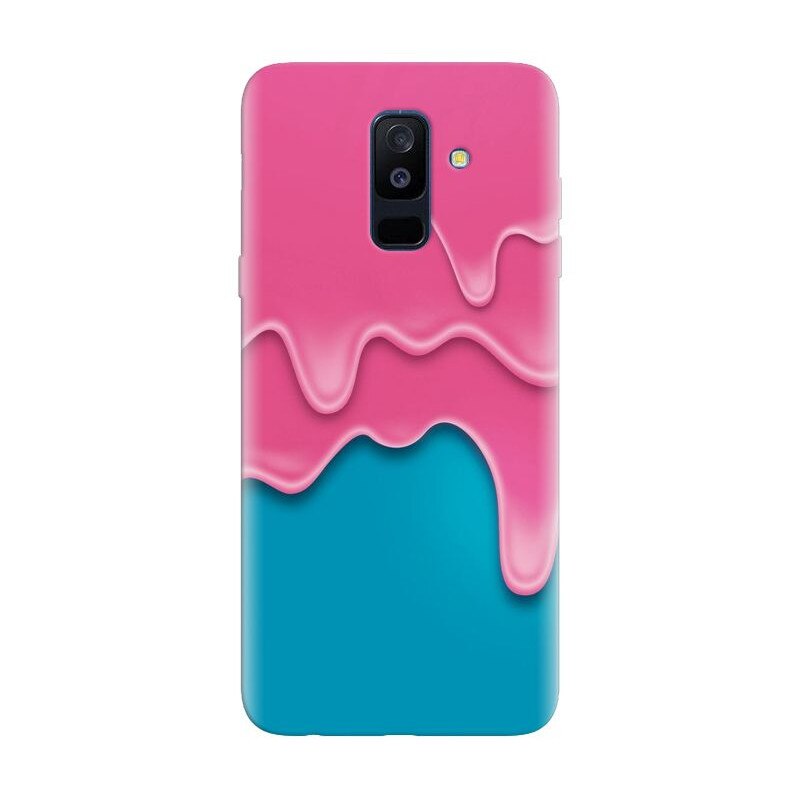 Husa silicon pentru Samsung Galaxy J8 Plus 2018, Pink Liquid Dripping