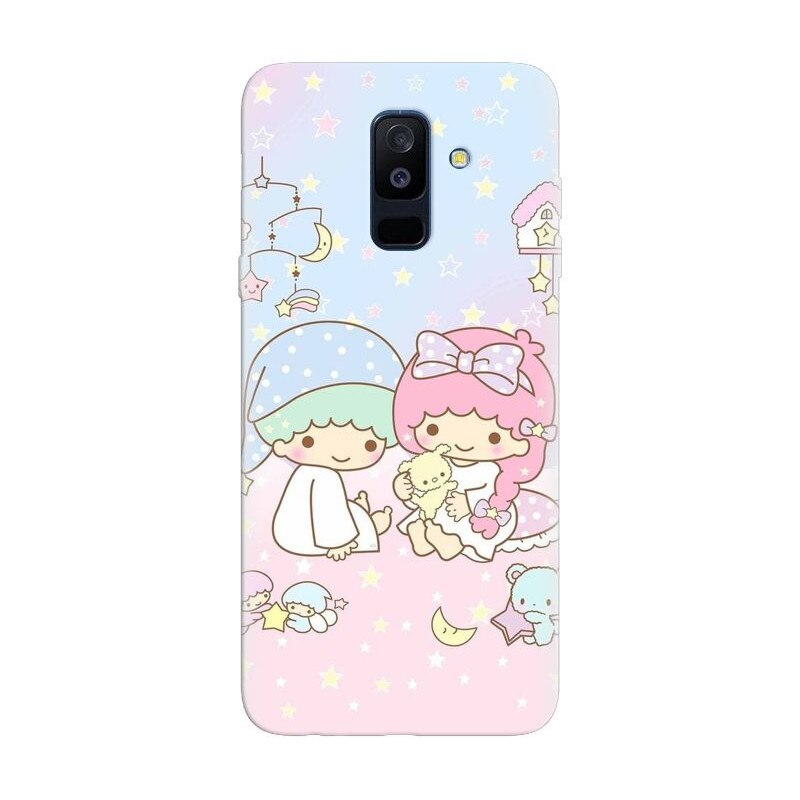 Husa silicon pentru Samsung Galaxy J8 Plus 2018, Little Twins
