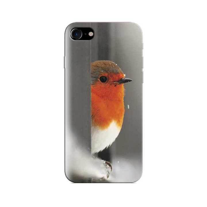 Husa Iphone 5s aranyos madarak narancssárga és fehér színnel