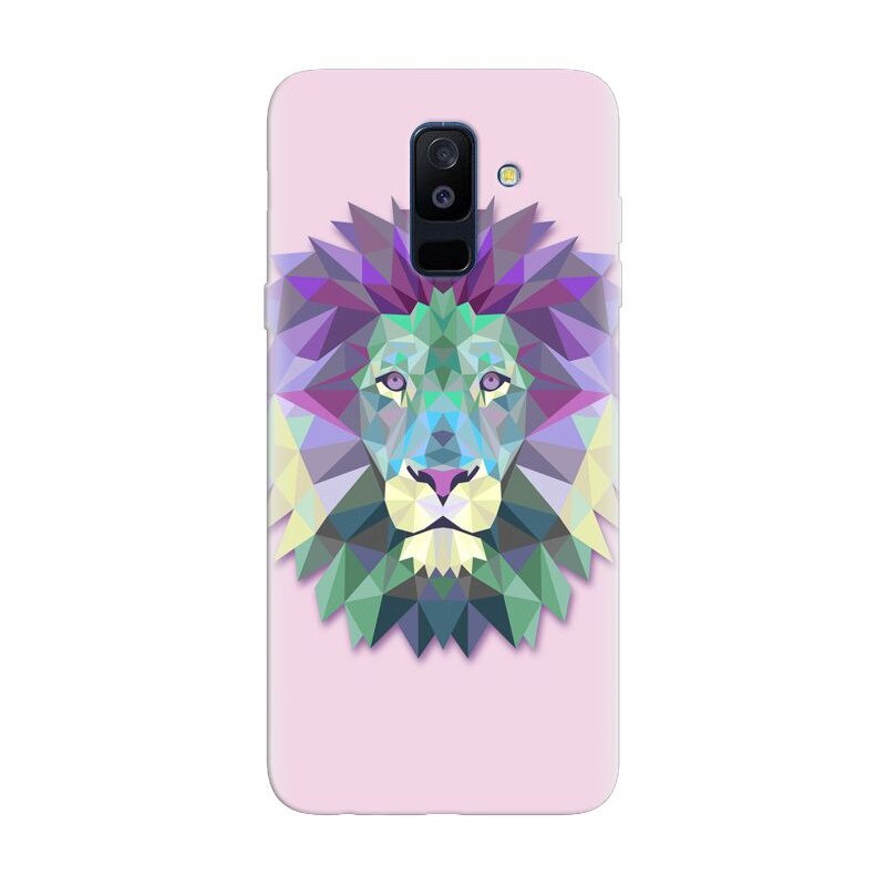 Husa silicon pentru Samsung Galaxy A6 Plus 2018, Polygon Lion