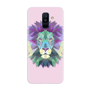 Husa silicon pentru Samsung Galaxy J8 Plus 2018, Polygon Lion Husa silicon pentru Samsung Galaxy J8 Plus 2018, Polygon Lion