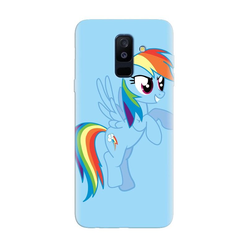 Husa silicon pentru Samsung Galaxy J8 Plus 2018, Rainbow Dash