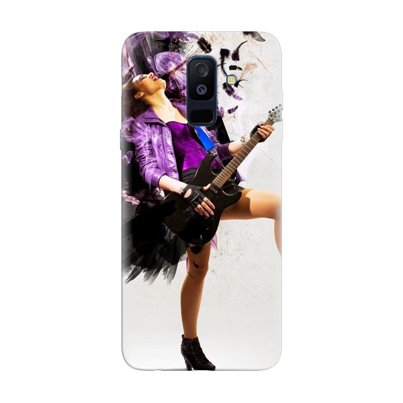 Husa silicon pentru Samsung Galaxy A6 Plus 2018, Rock Music Girl