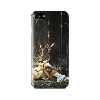 Husa Iphone 7 Girl Alone With Deer Sad Husa Iphone 7 Girl Alone With Deer Sad