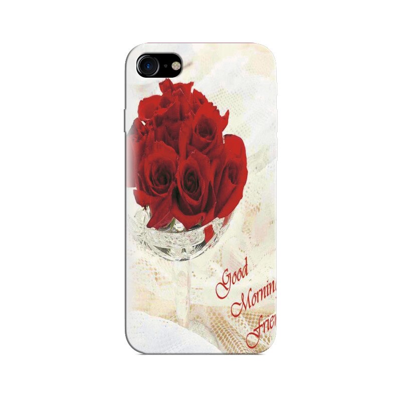 Husa Iphone 5s Good Morning With Red Rose Flowers