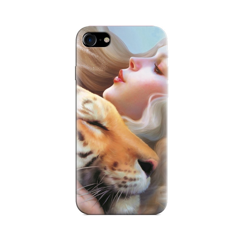 Husa Iphone 5s Lovely Art Of Girl And Tiger