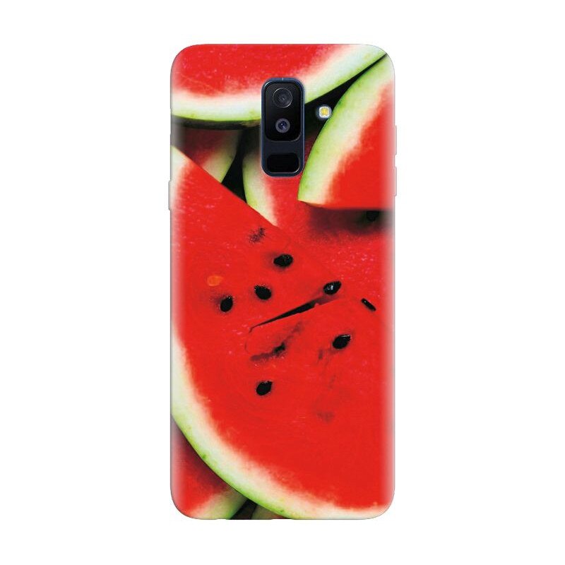 Husa silicon pentru Samsung Galaxy A6 Plus 2018, S Of Watermelon Slice