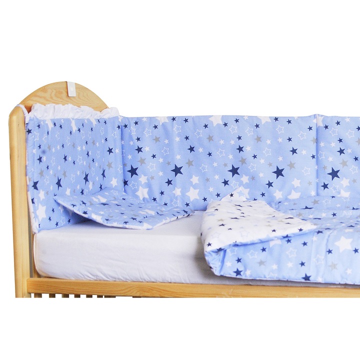 Aparatoare patut, stelutele albastre, 180 x 30 cm