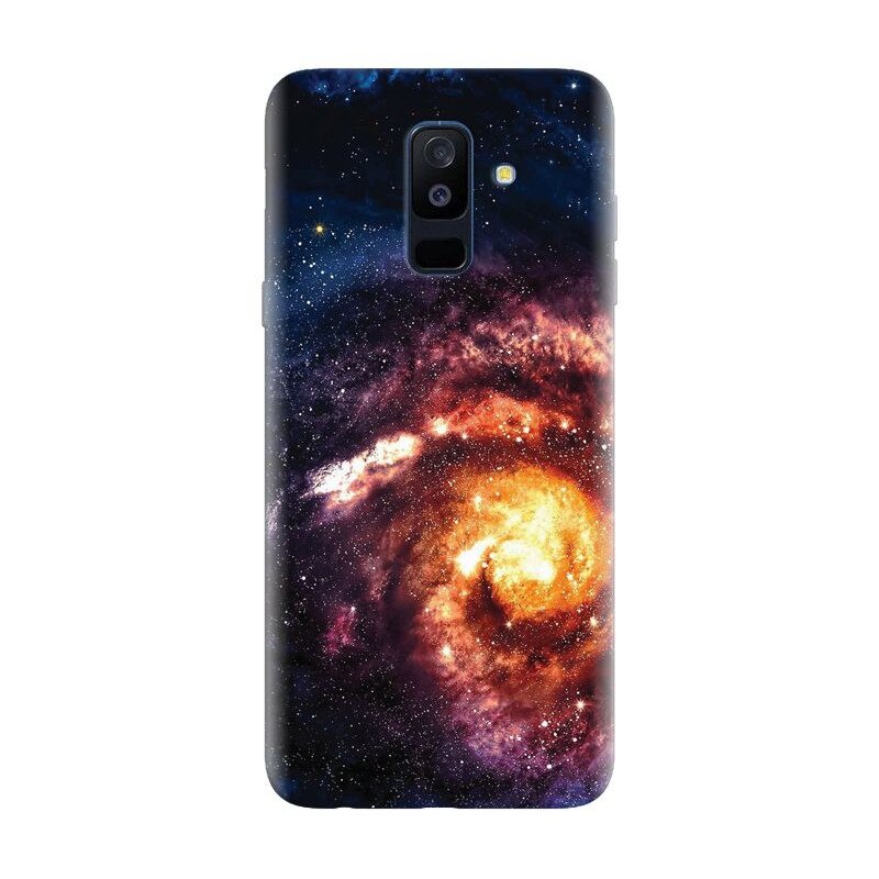 Husa silicon pentru Samsung Galaxy J8 Plus 2018, Spiral Galaxy Illustration