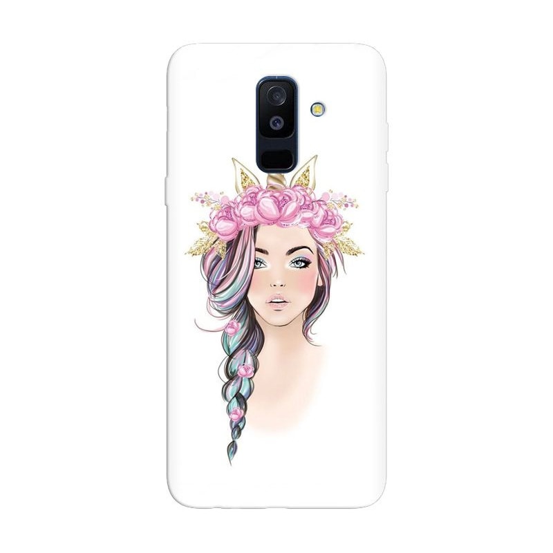 Husa silicon pentru Samsung Galaxy A6 Plus 2018, Unicorn Girl