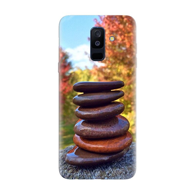 Husa silicon pentru Samsung Galaxy J8 Plus 2018, Stacking Stones