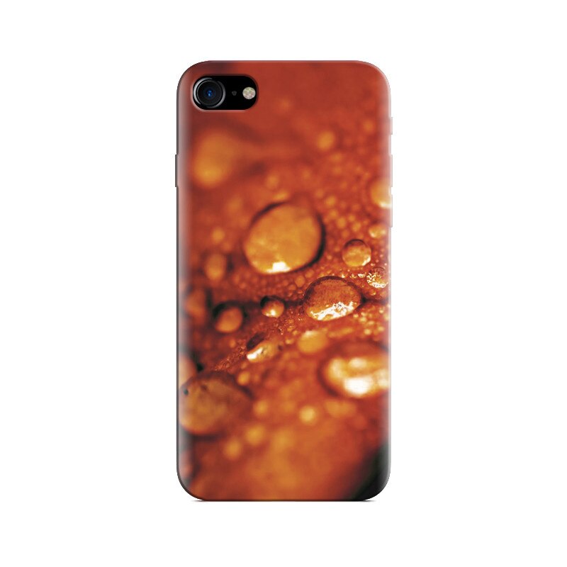 Husa Iphone 7 Orange Water Drops Backgrounds