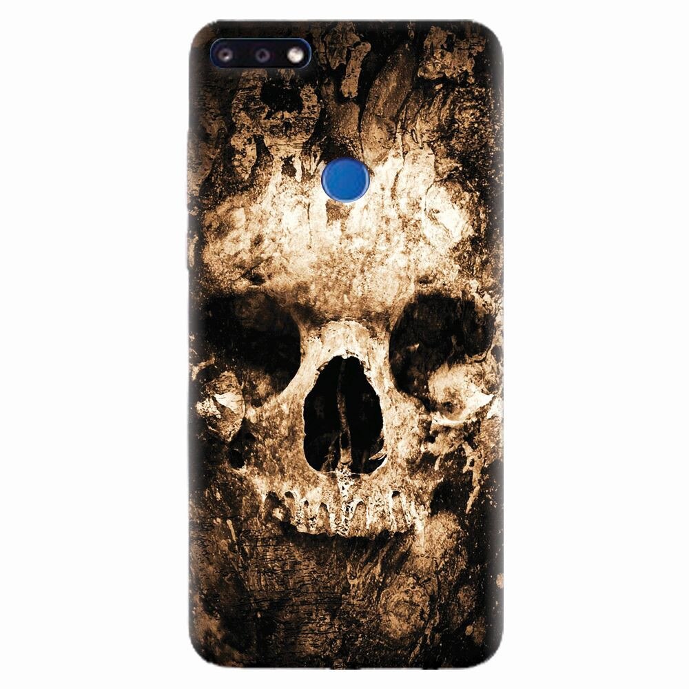 Husa silicon pentru Huawei Y7 Prime 2018, Zombie Skull