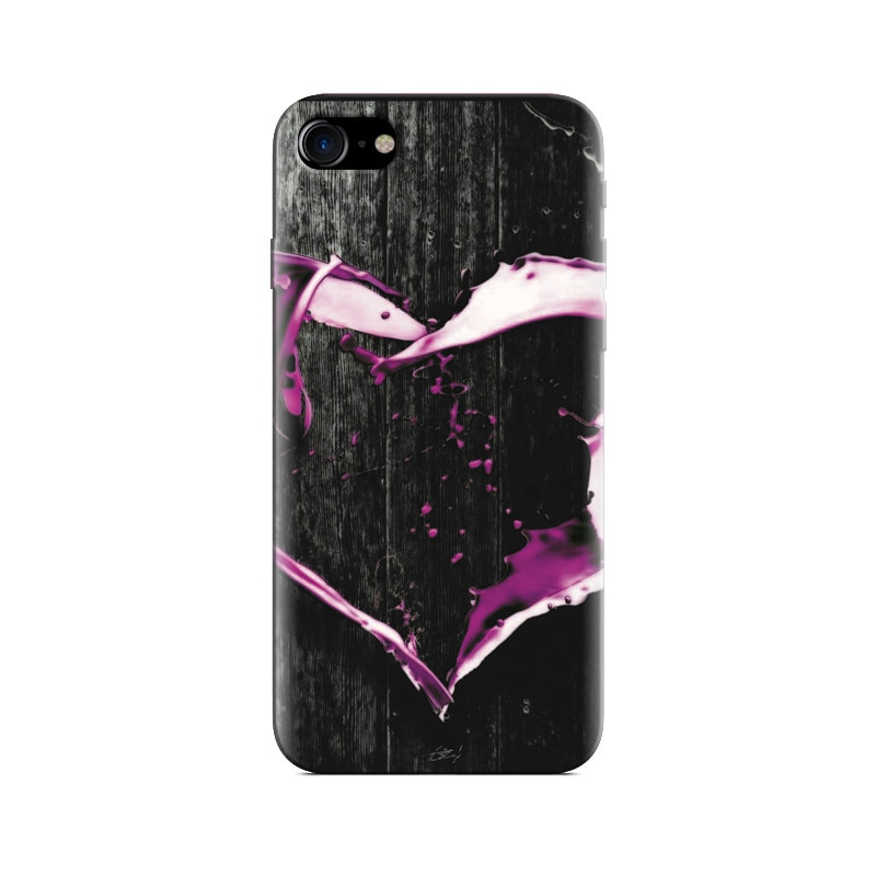 Husa Iphone 8 Pink Color Love Heart Backgrounds