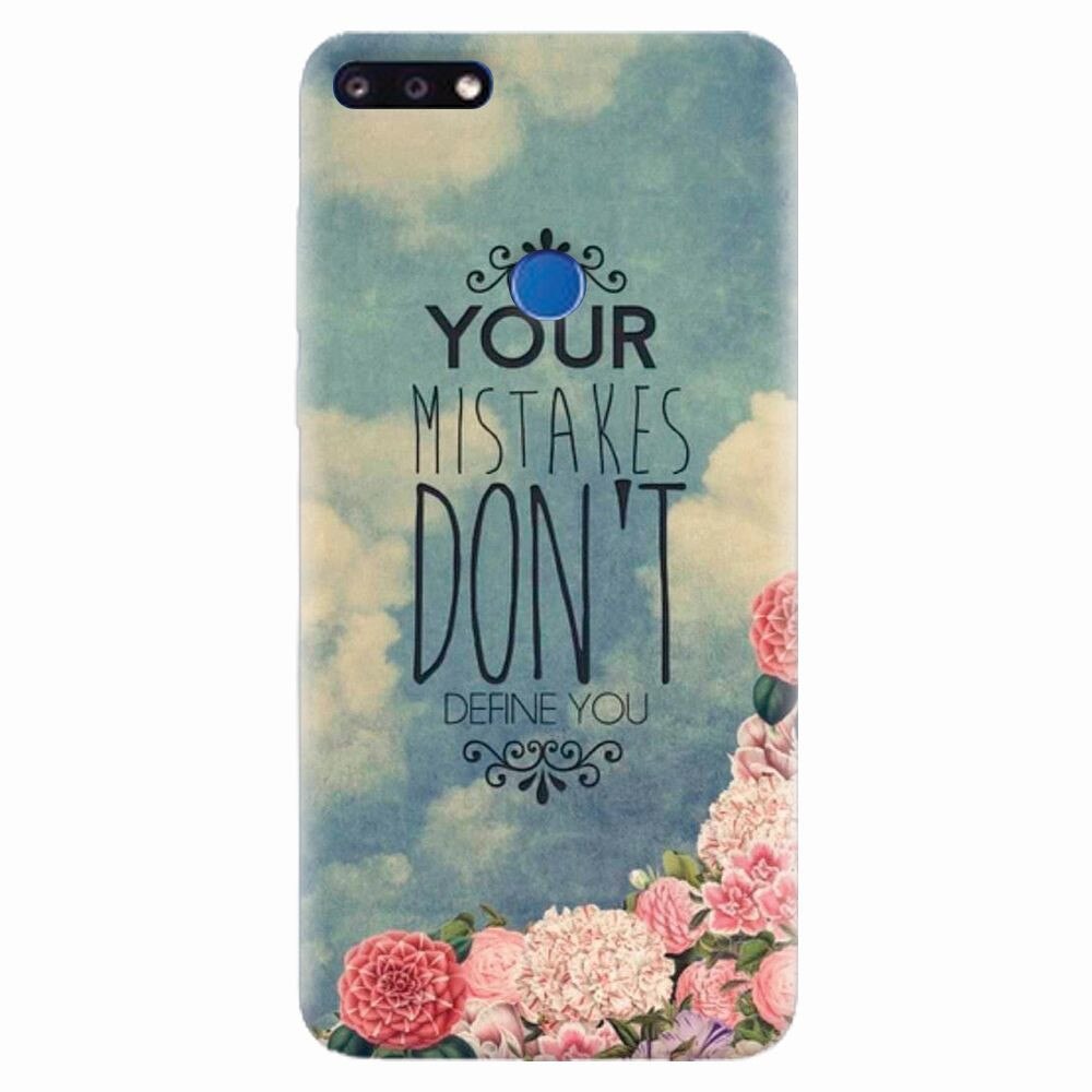 Husa silicon pentru Huawei Y7 Prime 2018, Your Mistakes Dont Define You