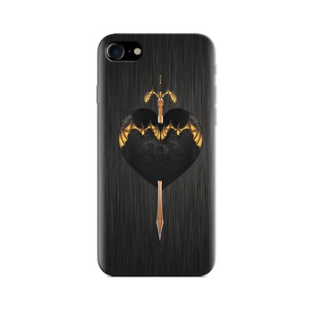Husa Iphone 5s Sword In Heart With Black Background Husa Iphone 5s Sword In Heart With Black Background