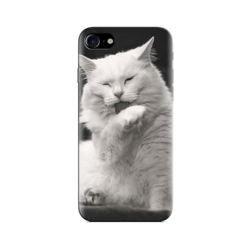 Husa Iphone 8 White And Beautiful Animal Cat Good