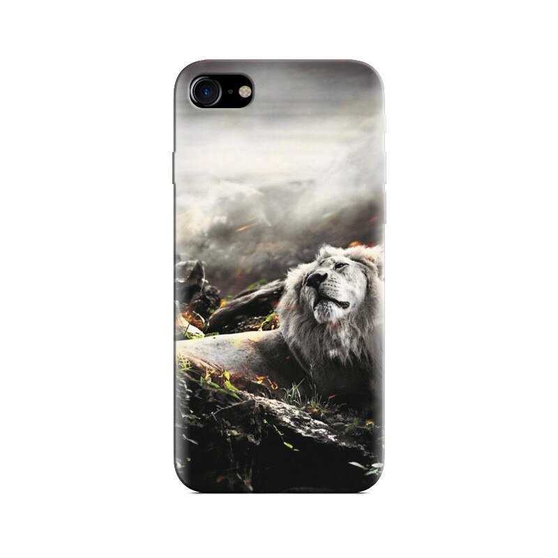 Husa Iphone 5s White Amzing Lion High Definition