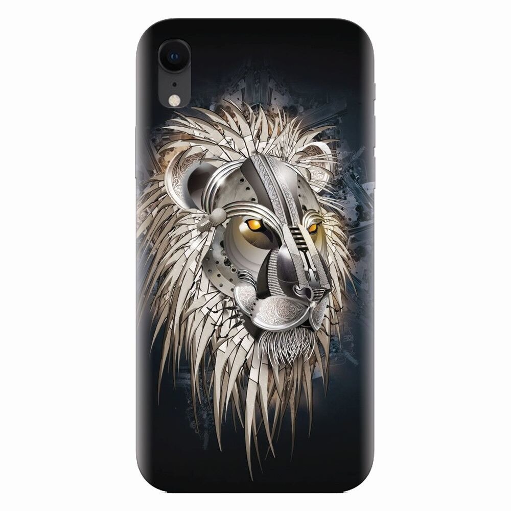 Husa silicon pentru Apple Iphone XR, Abstract Lion 001