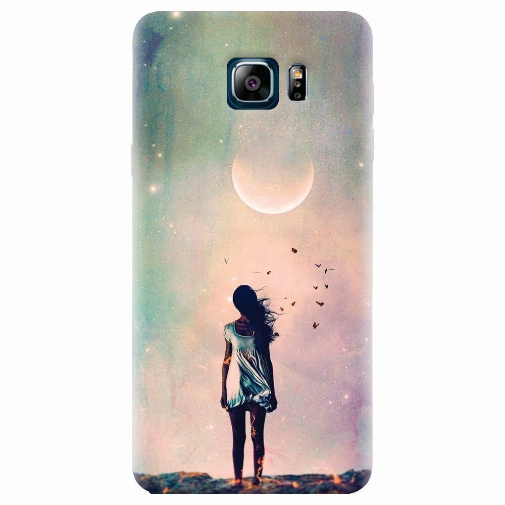 Husa silicon pentru Samsung Galaxy Note 5, Alone Woman Cgi Hd K