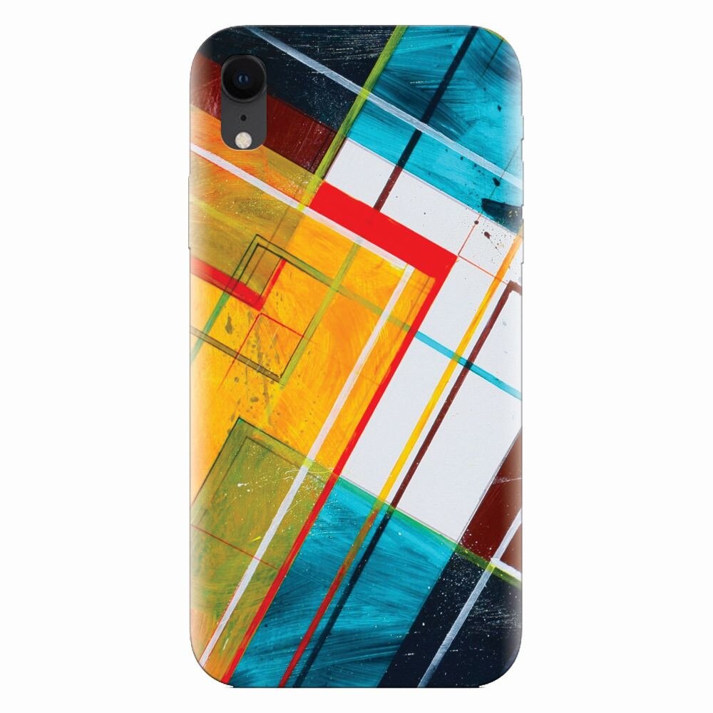 Husa silicon pentru Apple Iphone XR, Abstraction Color Shape