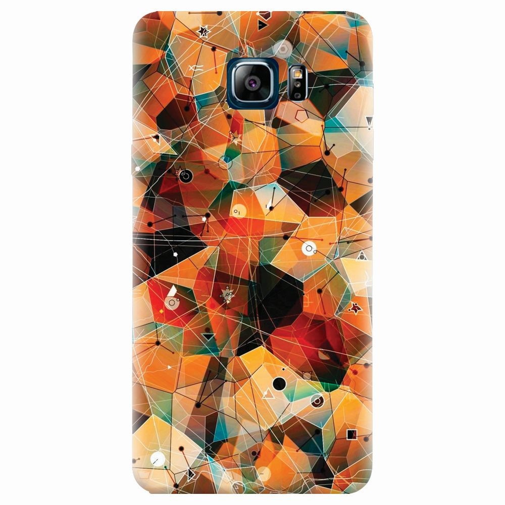 Husa silicon pentru Samsung Galaxy Note 5, Abstract Triangles Connected Lines